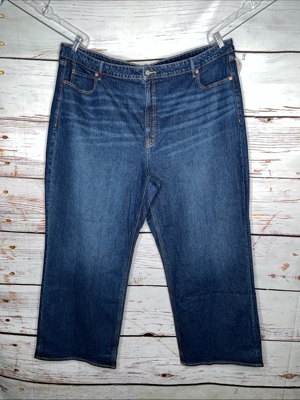 Old Navy NWT Size 26 Blue Denim Extra High Rise Sky-Hi Wide Leg Jeans